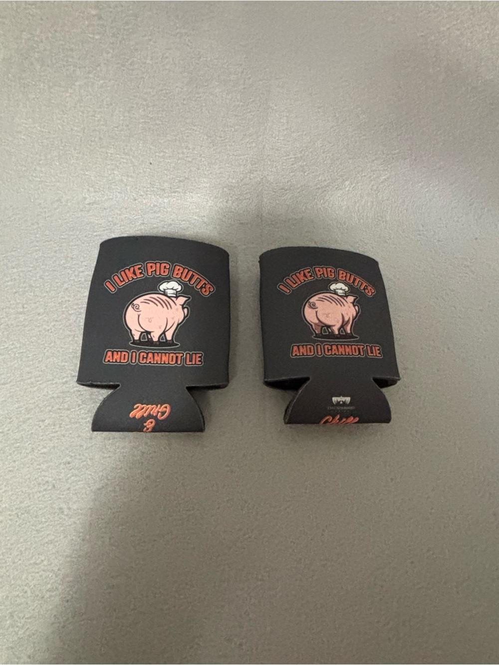 Novelty Pig Design Can Coolers – Black with Pink Print